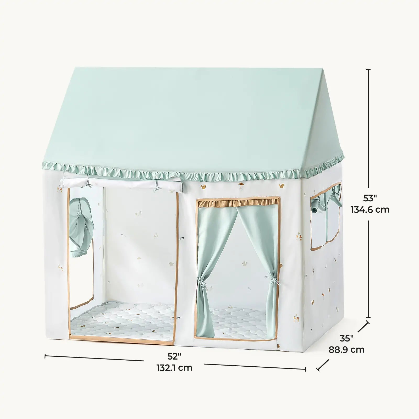 Nature-inspired Play & Art Set — Sage Easel + Forest Play House