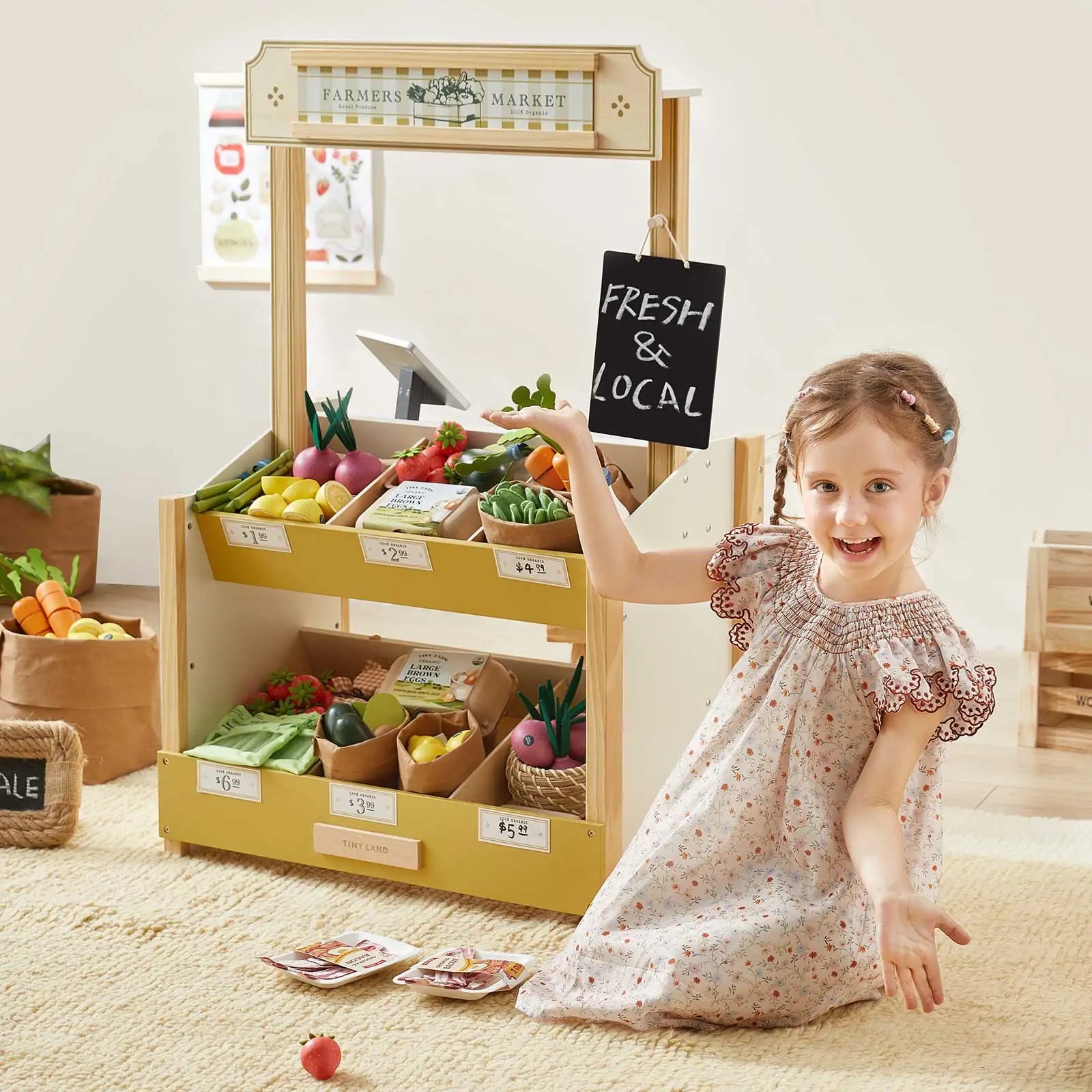 Farmers’ Market Gift Set: Market Stall & Organic Food Collection