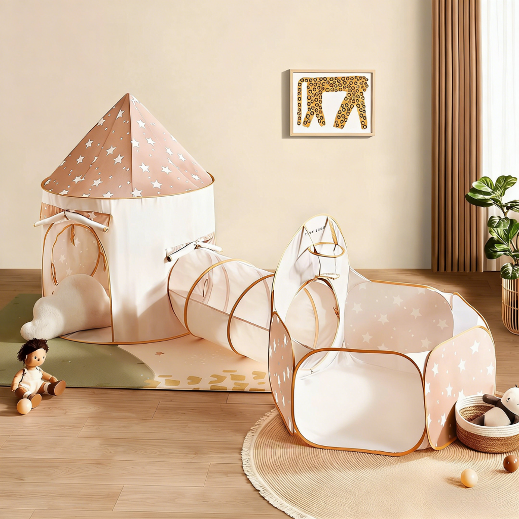 Tiny Land® Compact Adventure 3-in-1 Play Tunnel With no Balls