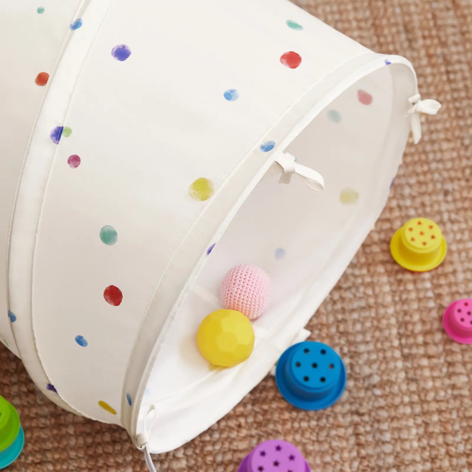 Tiny Land® Adventure Play Tunnel - Colorful Polka Dots