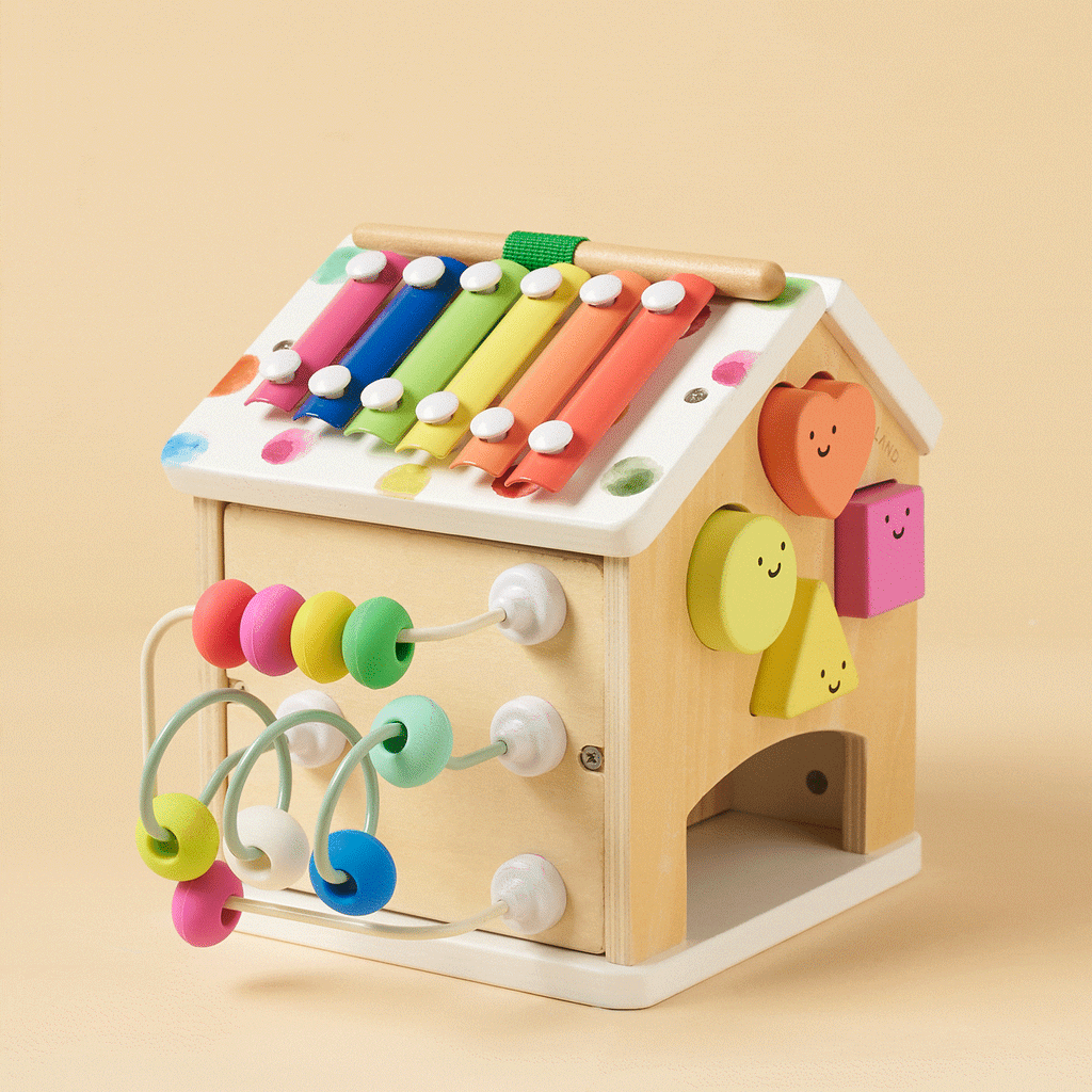 Rainbow Baby Walker & Activity Cube Developmental Playset