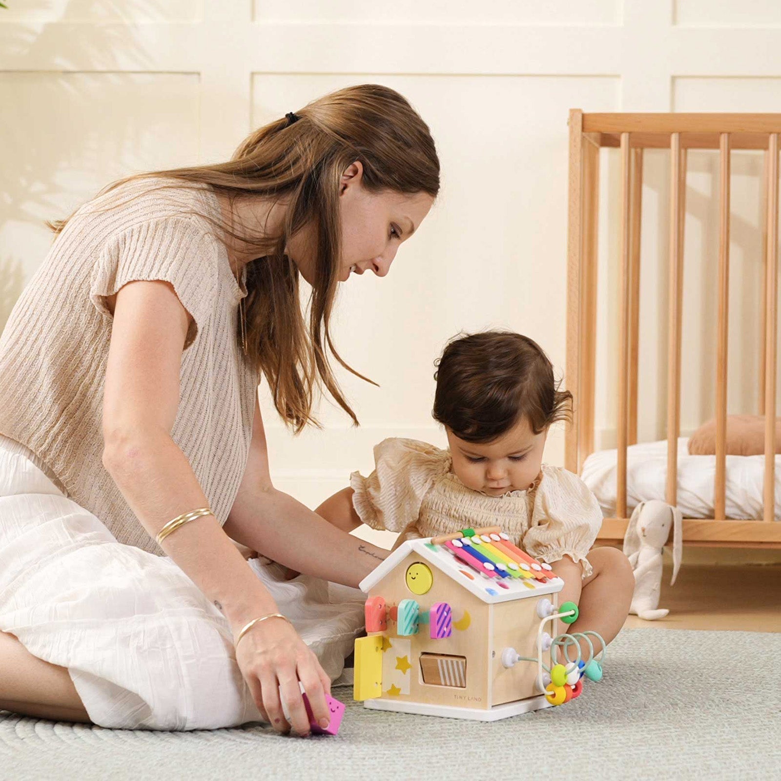 Rainbow Baby Walker & Activity Cube Developmental Playset
