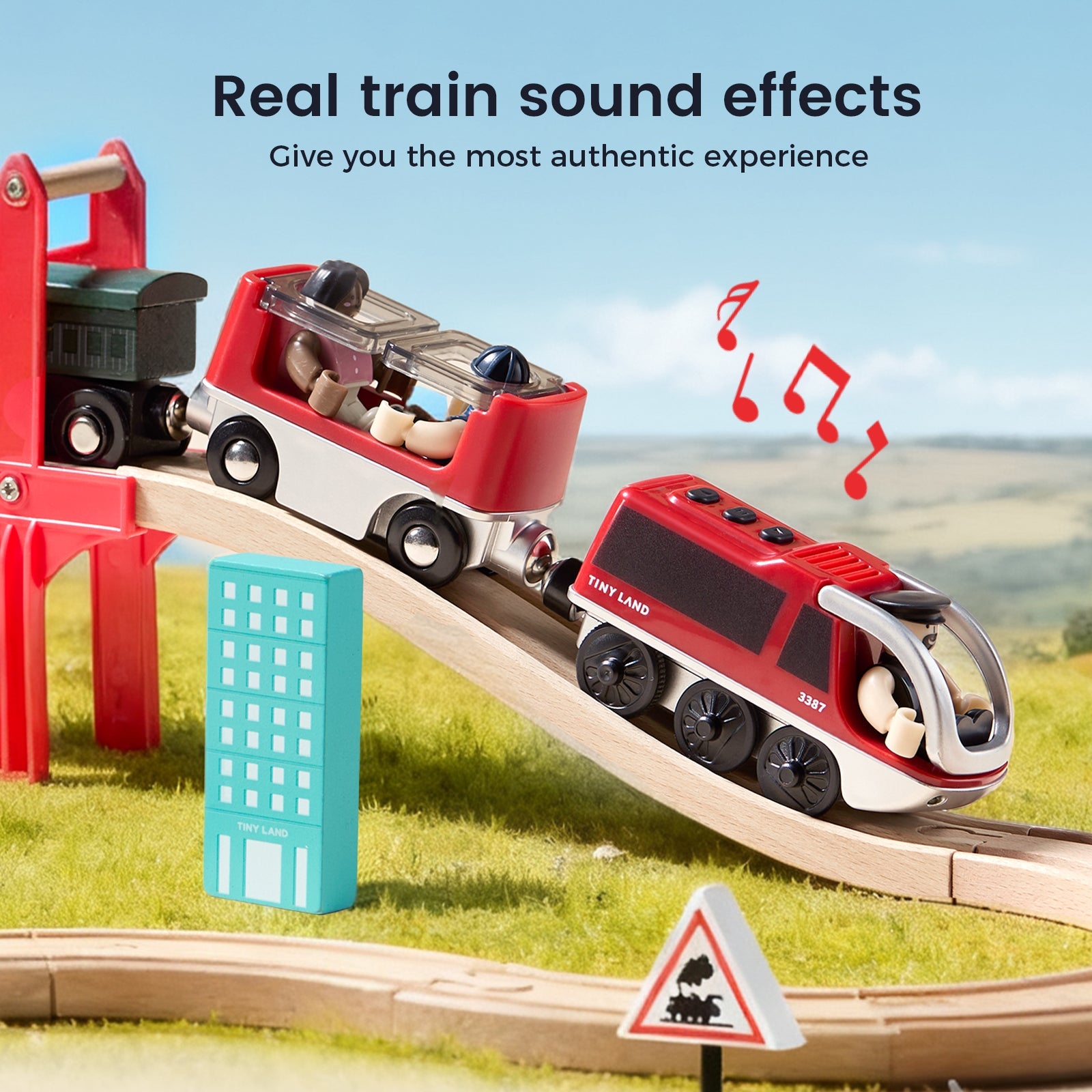 Tiny Land® Dual-Color Electric Toy Train