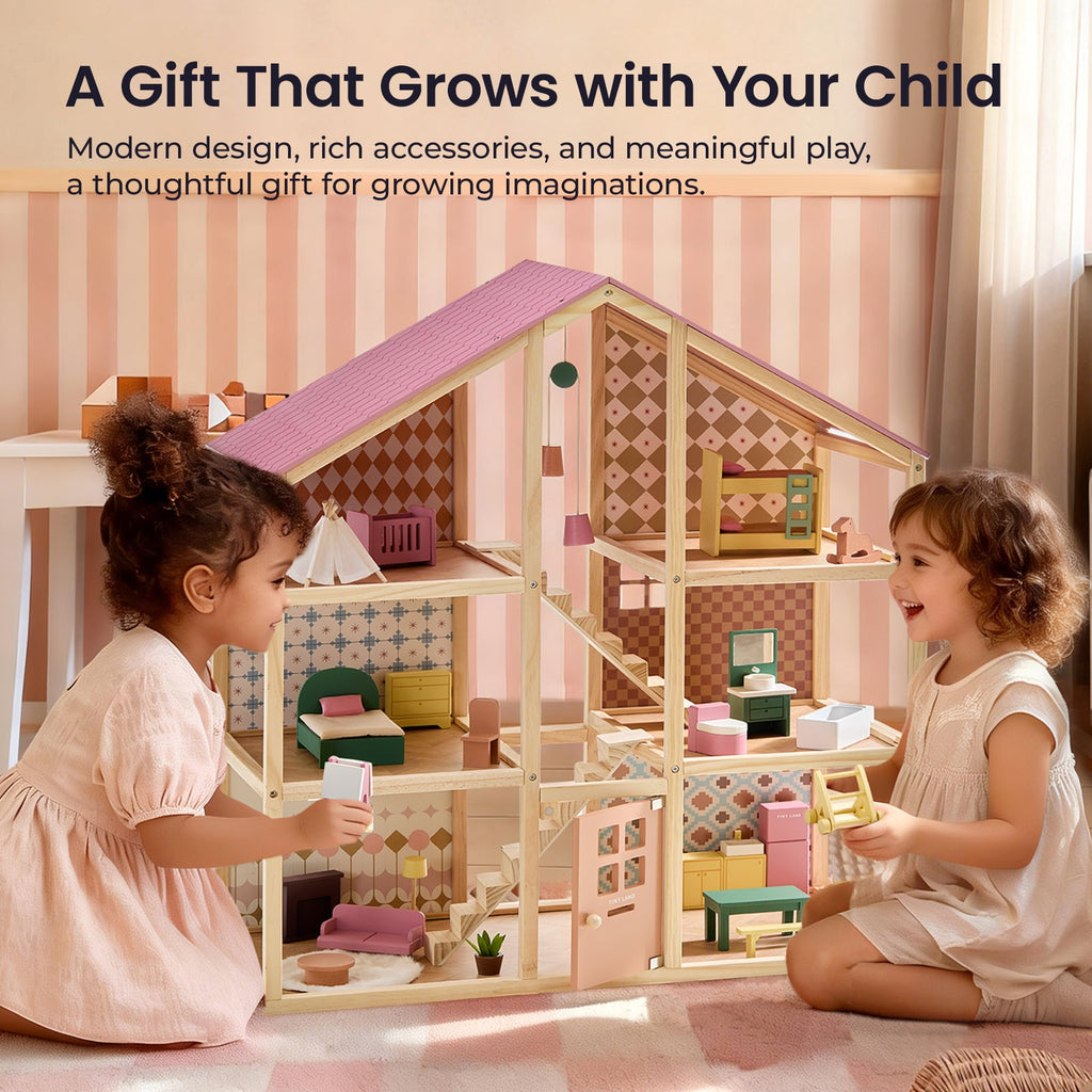 Tiny Land® Sweetwood Dollhouse without Dolls