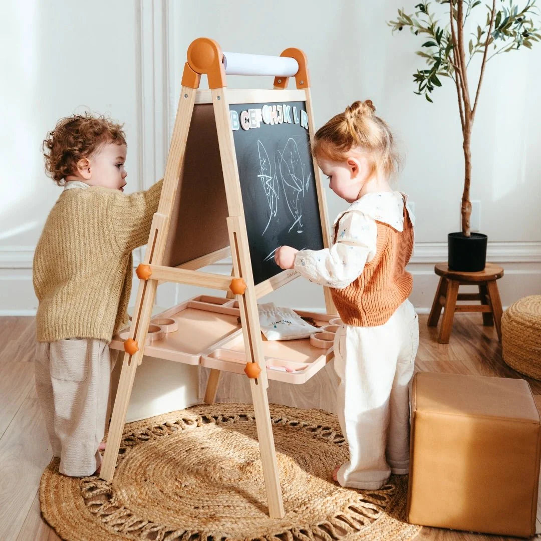Tiny Land® Caramel Magnitales Easel & Paper Roll Set