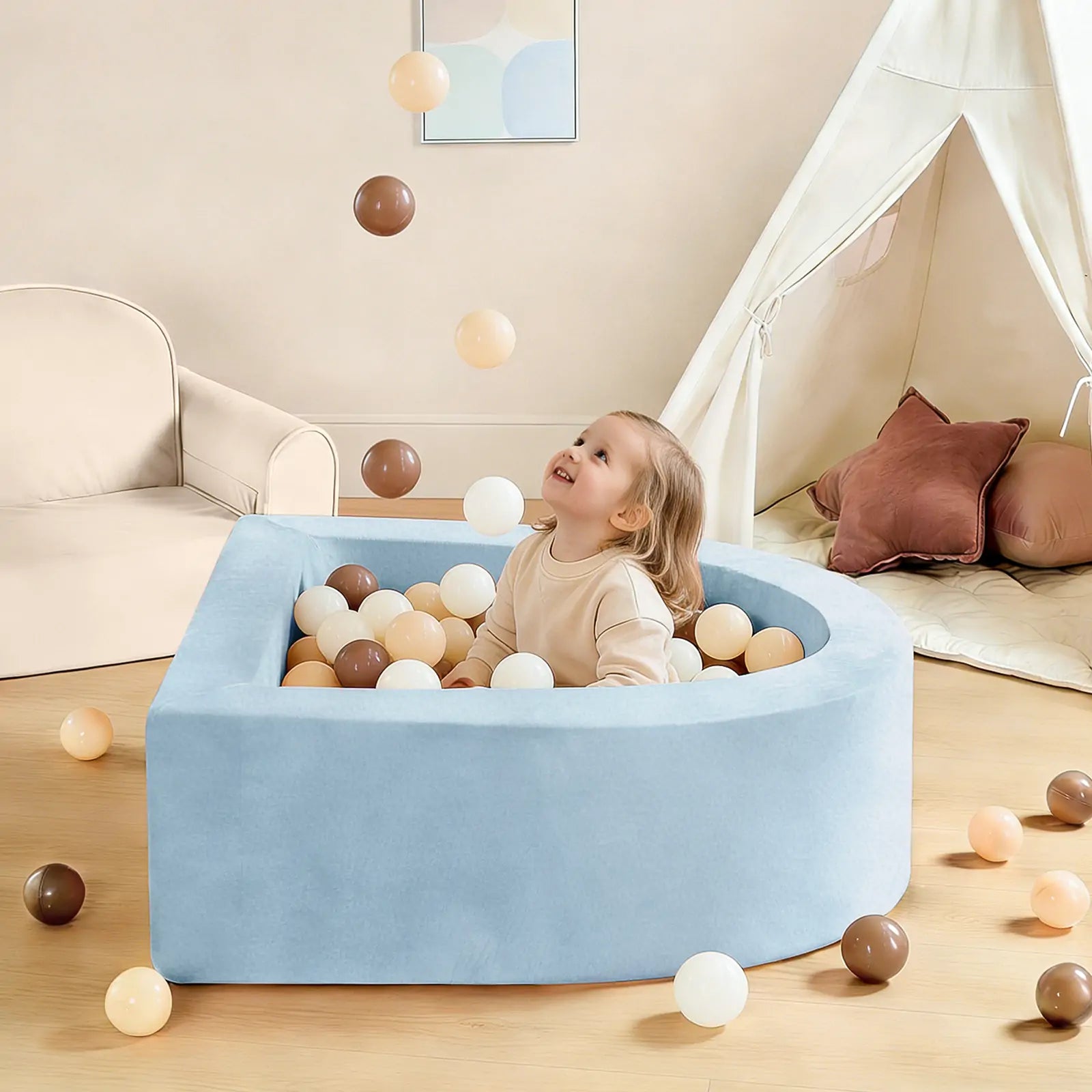 Tiny Land® PlayNest Ball Pit with 200 Ocean Balls