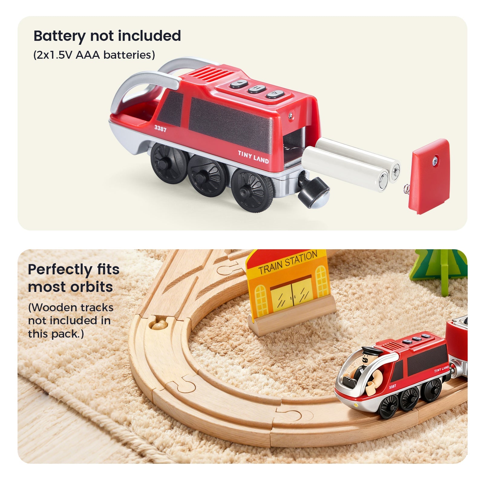 Tiny Land® Dual-Color Electric Toy Train