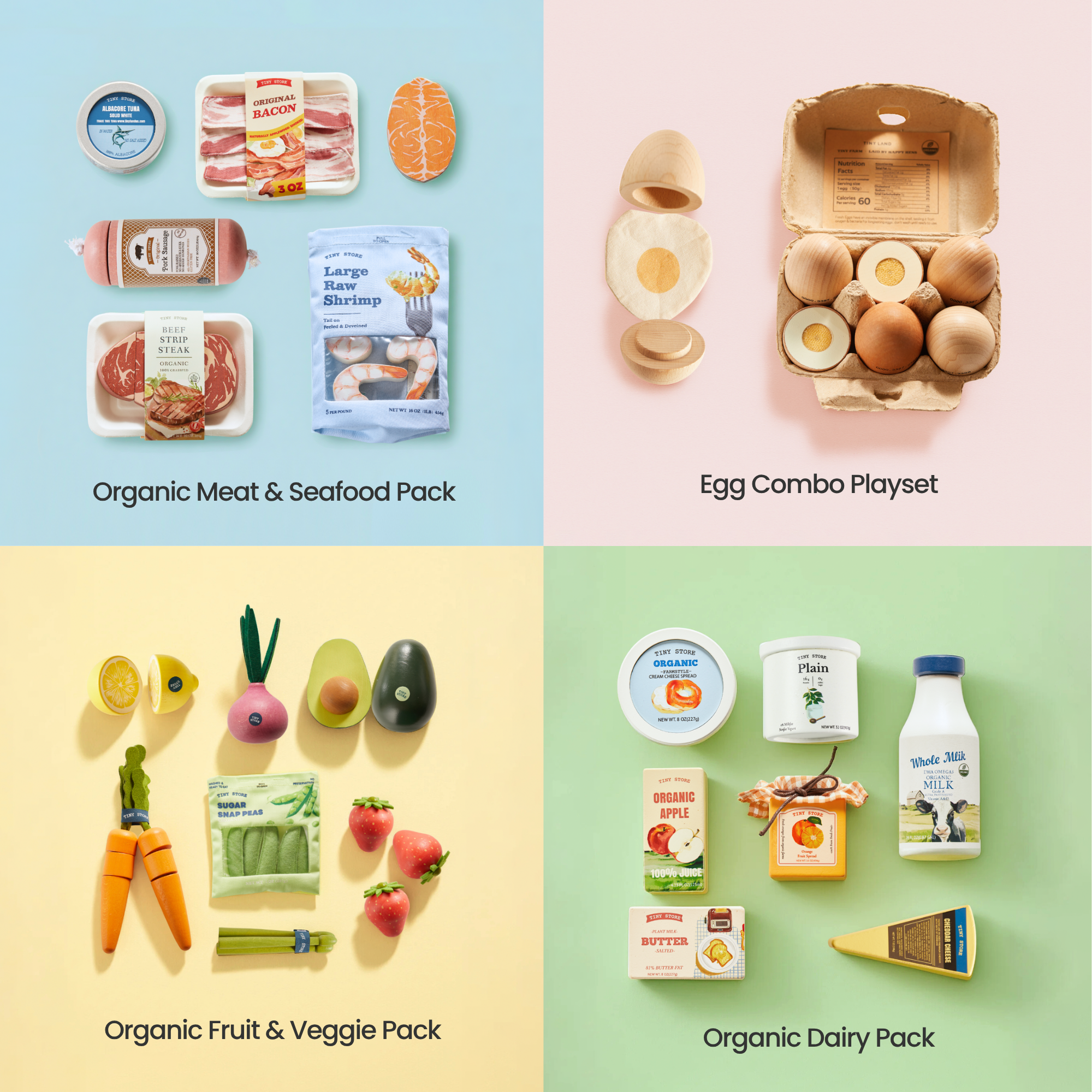 Food-Filled Kitchen Gift Set:Storage Kitchen & Fridge & Organic Food Collection