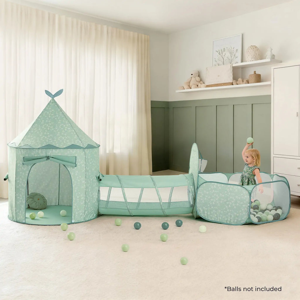 Tiny Land® Compact Adventure 3-in-1 Play Tunnel With no Balls