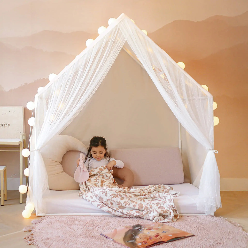 Tiny Land® Kids Tent – Large Cozy Tent with Star Lights