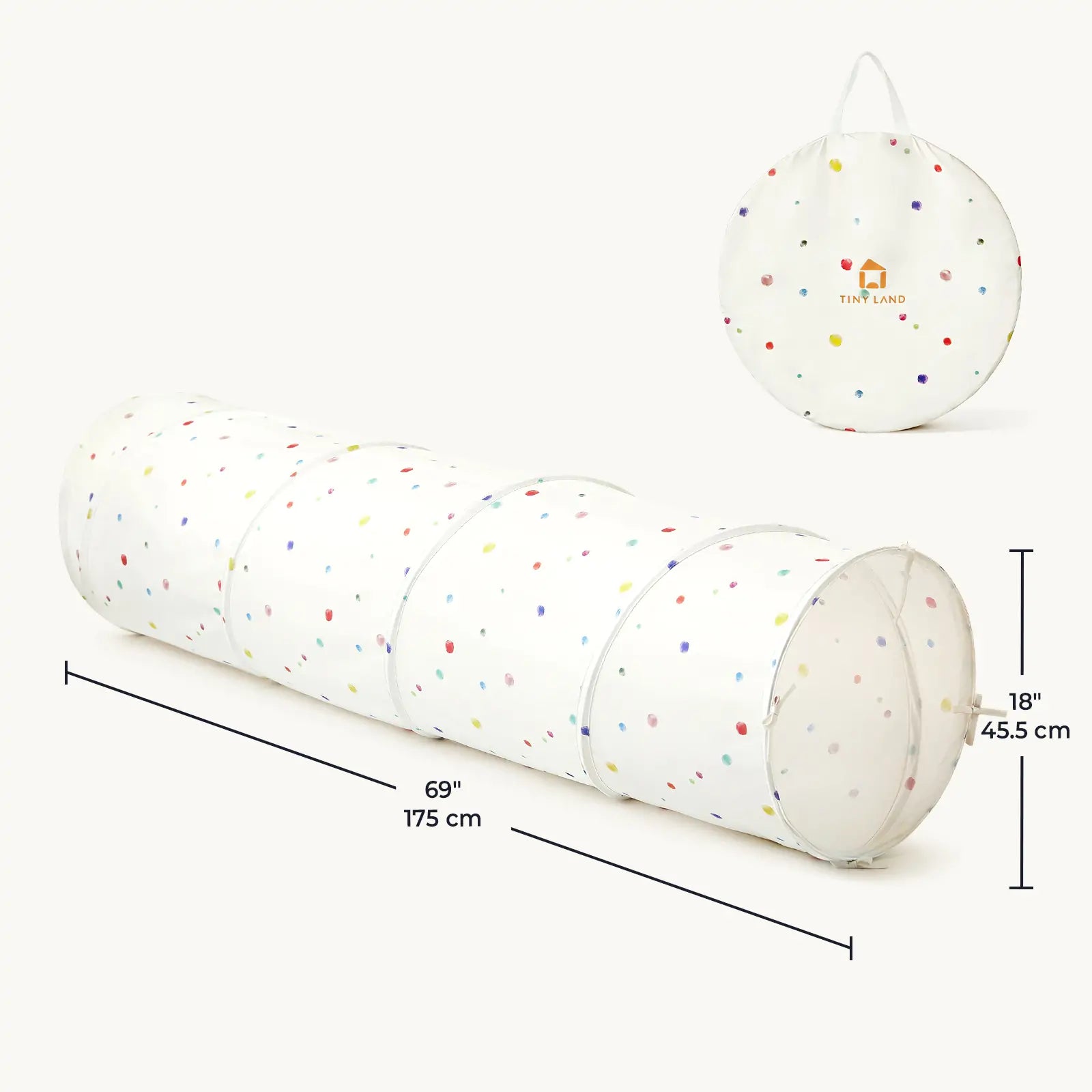 Tiny Land® Adventure Play Tunnel - Colorful Polka Dots