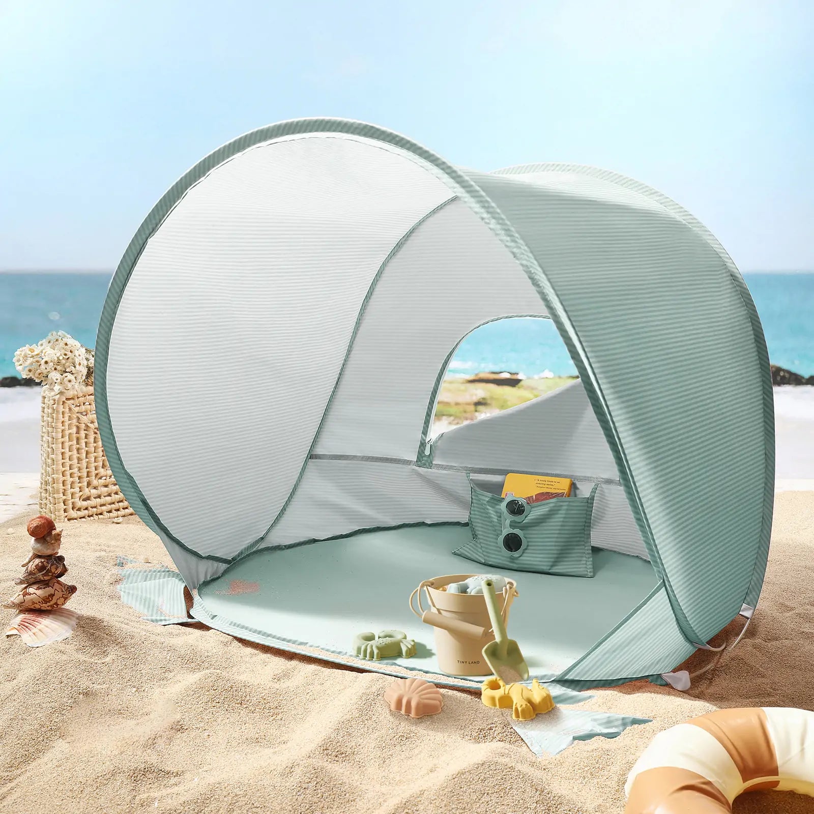 Tiny Land® One-Stop Beach Toy & Tent Set