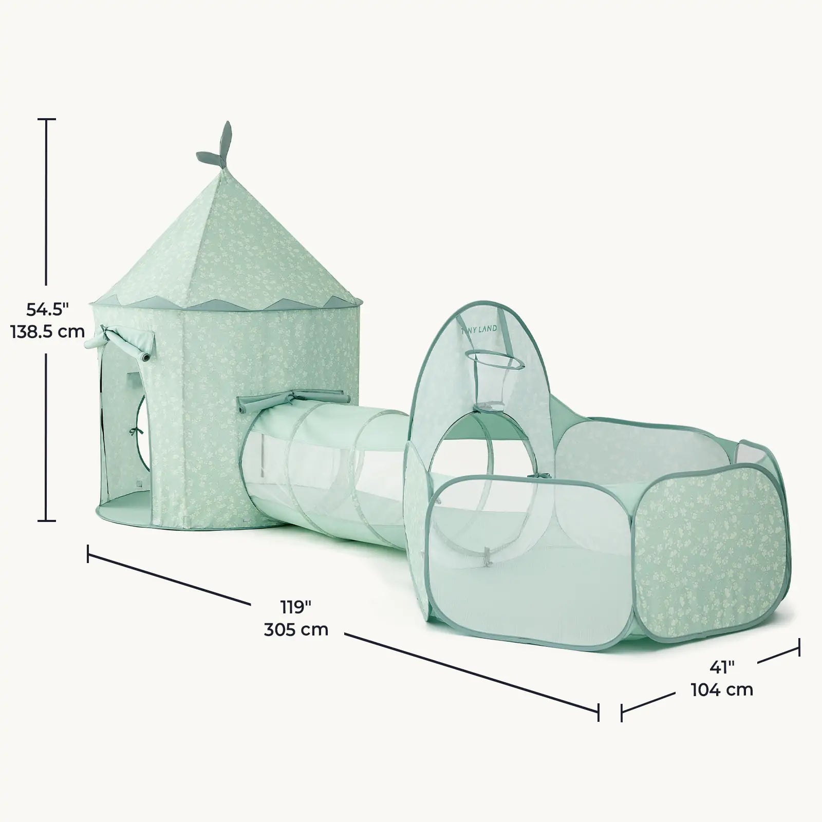 Tiny Land® Adventure 3-in-1 Play Tunnel  & Ocean Ball Set - Green