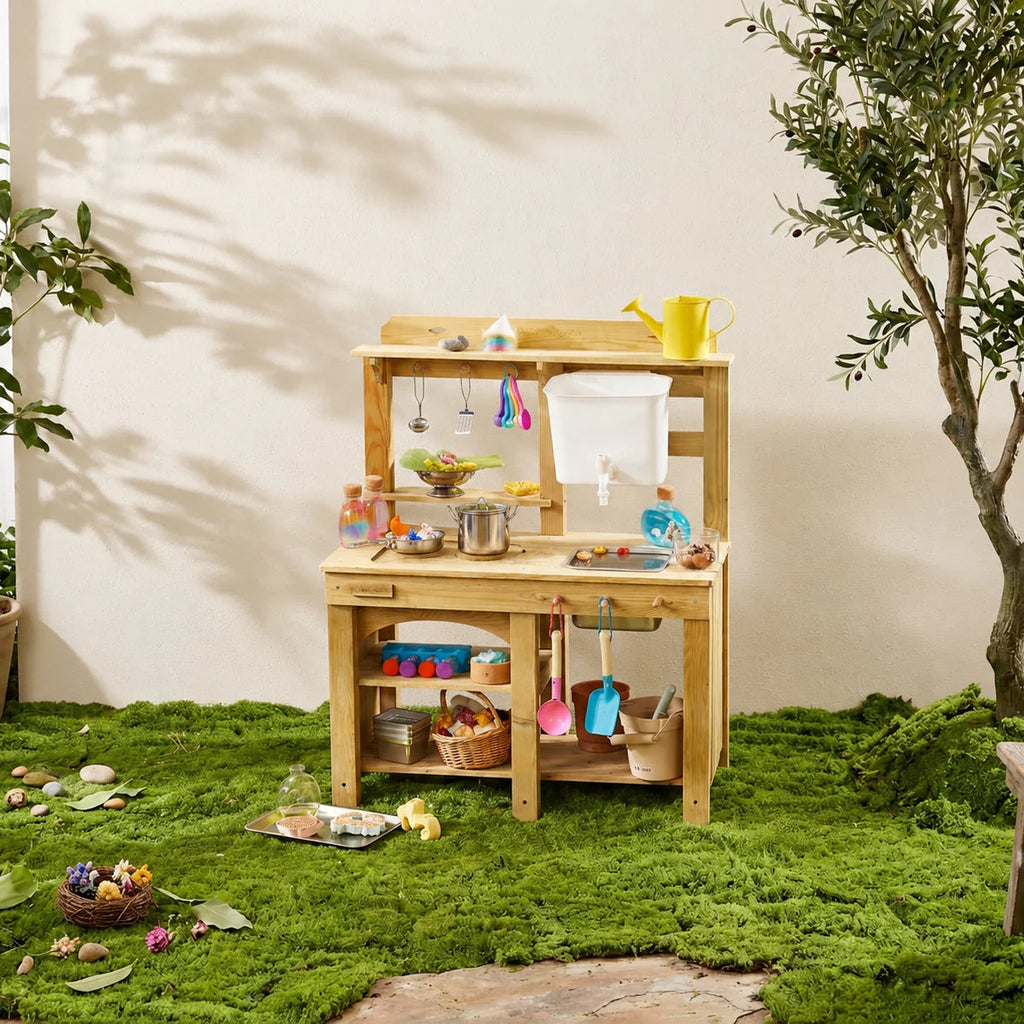 Tiny Land® Outdoor Mud Kitchen & Sand Play Set