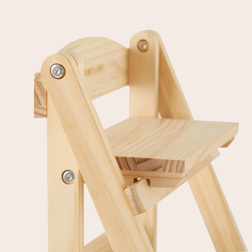 Tiny Land® Play Kitchen Accessories – Play Kitchen Food Storage: Versatile Wooden Rack for Play Food