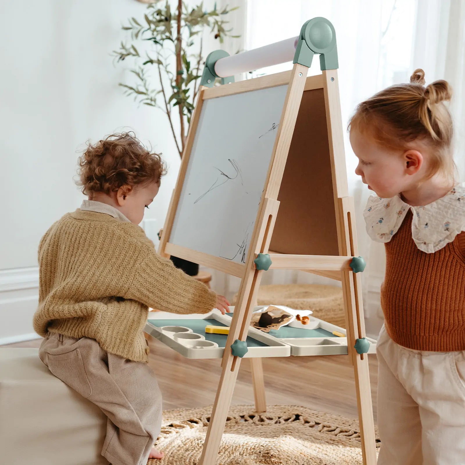 Fresh Imaginative Retreat Set — Sage Easel + Kids Teepee