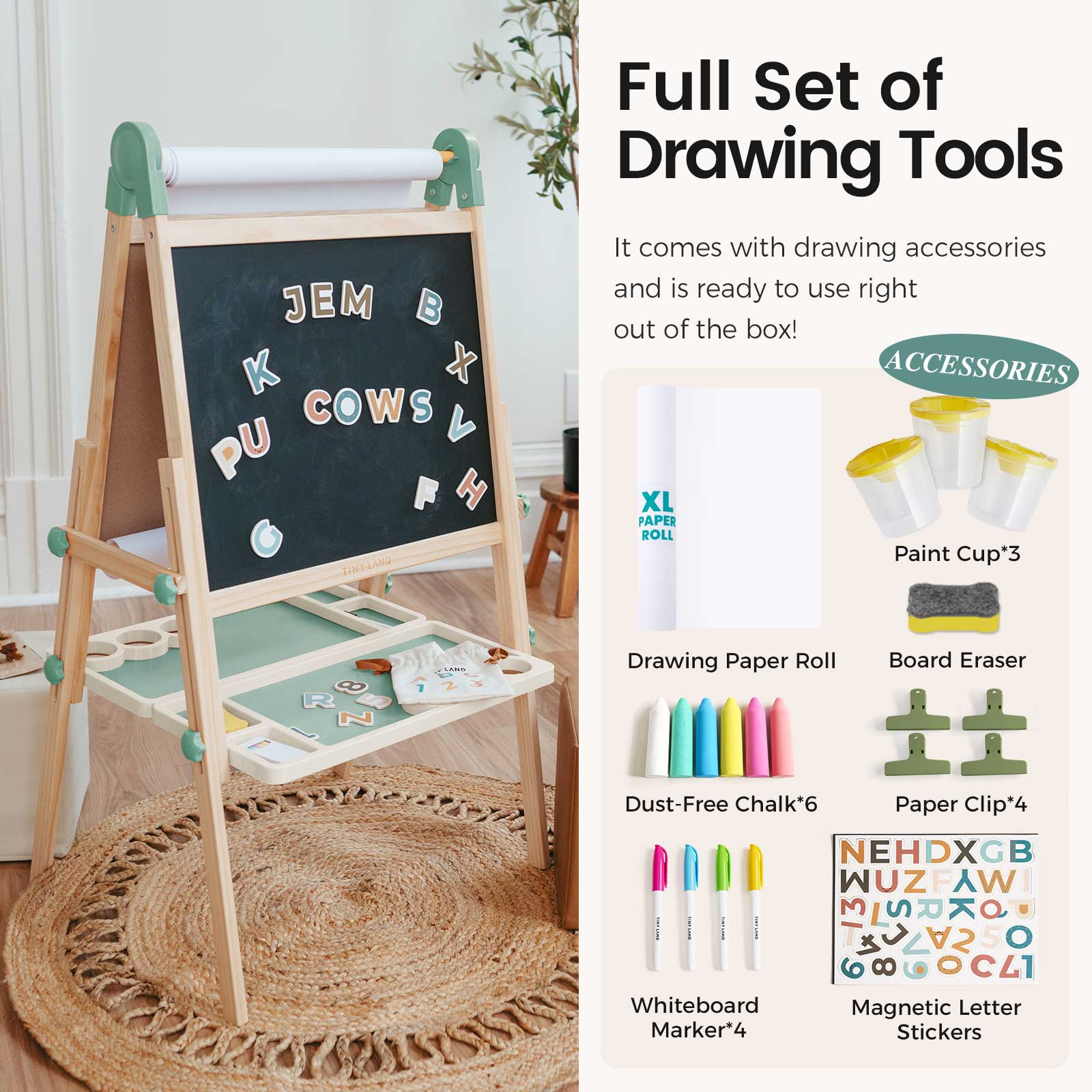 Tiny Land® Magnitales Easel for Kids