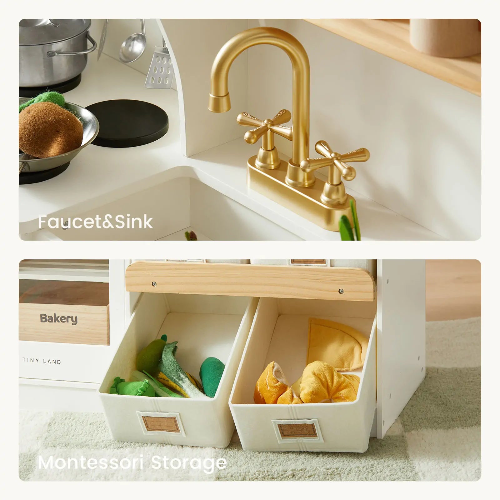 Food-Filled Kitchen Gift Set:Storage Kitchen & Fridge & Organic Food Collection