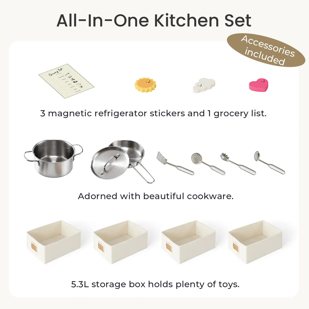Food-Filled Kitchen Gift Set:Storage Kitchen & Fridge & Organic Food Collection