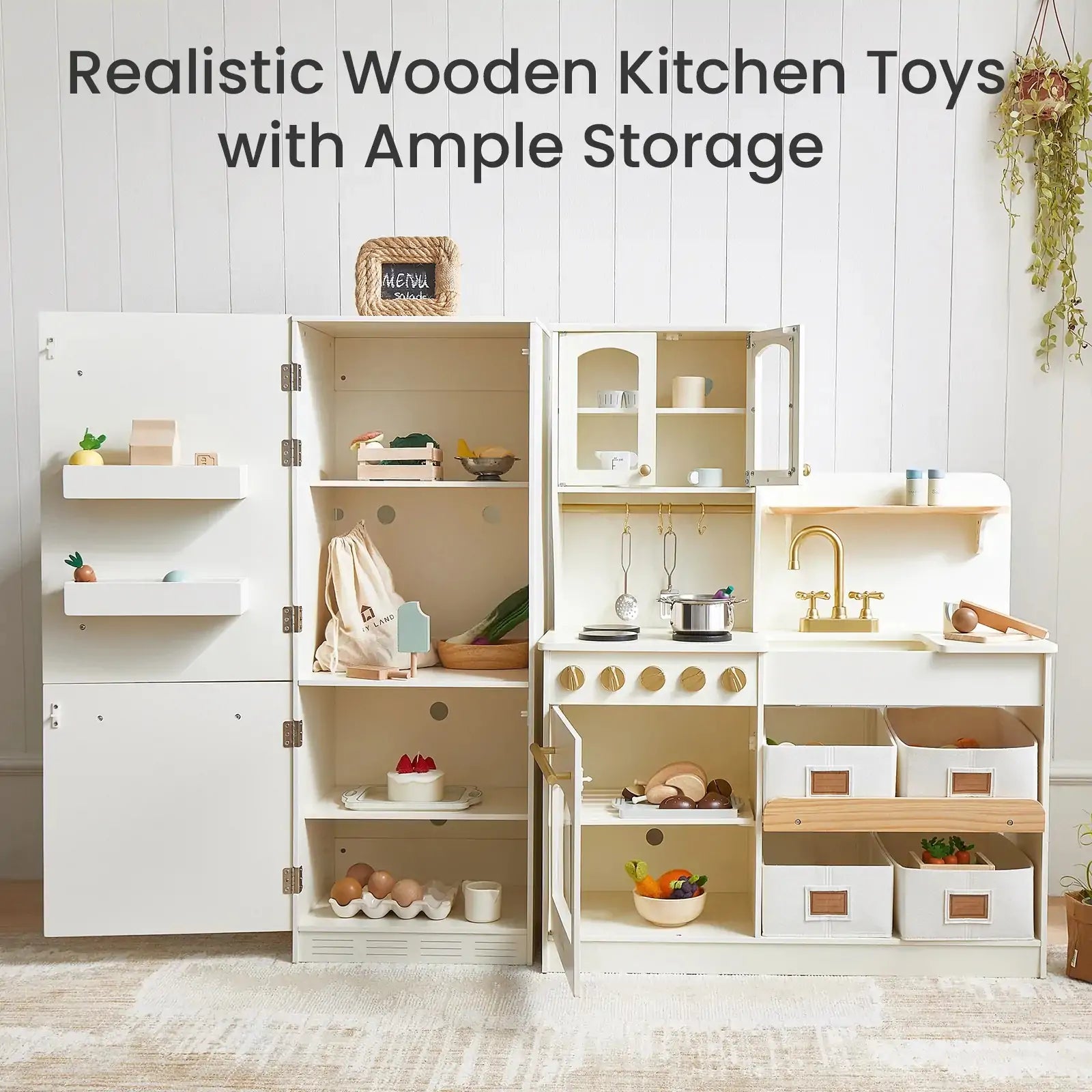 Food-Filled Kitchen Gift Set:Storage Kitchen & Fridge & Organic Food Collection