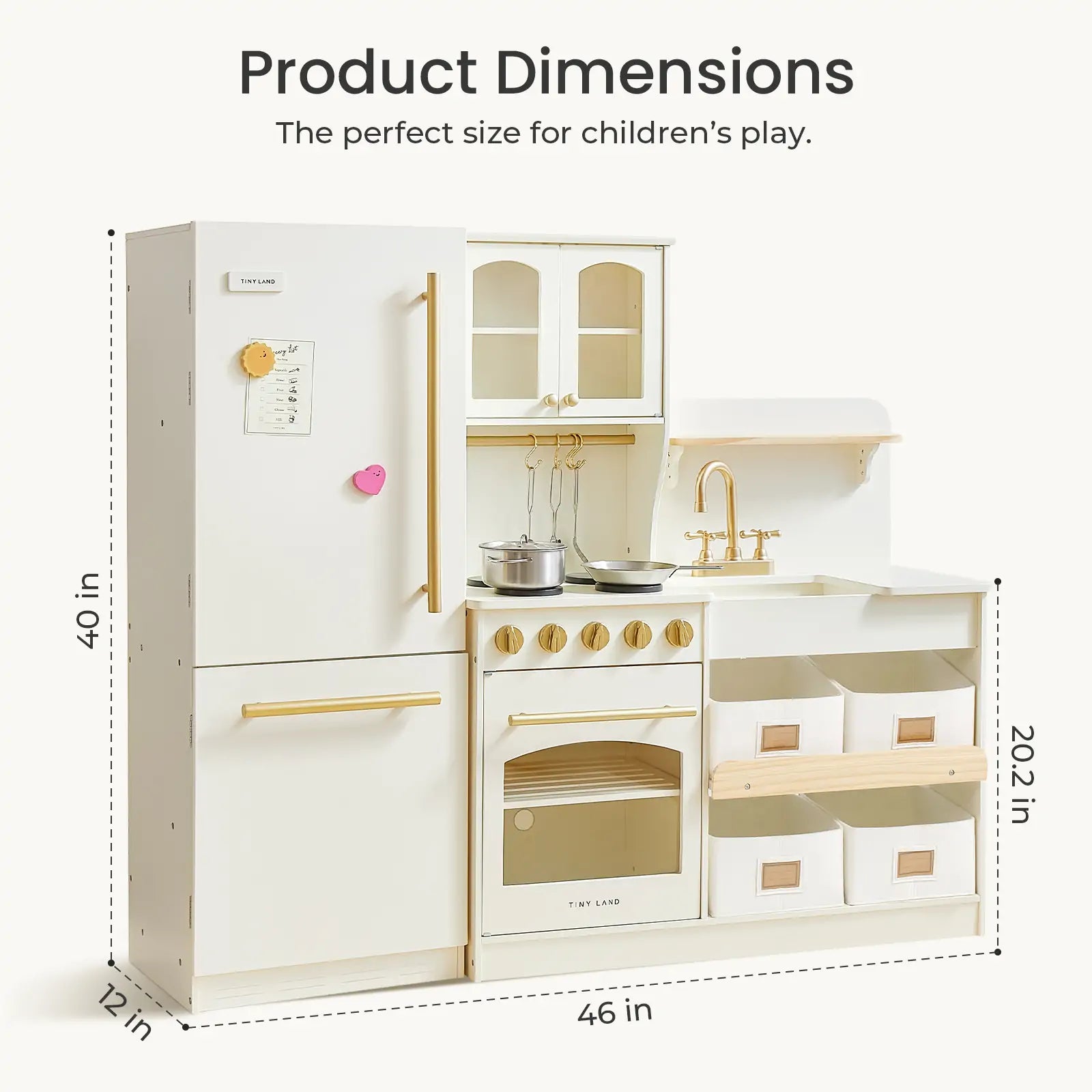 Tiny Land® Serenity Kitchen & Fridge Set