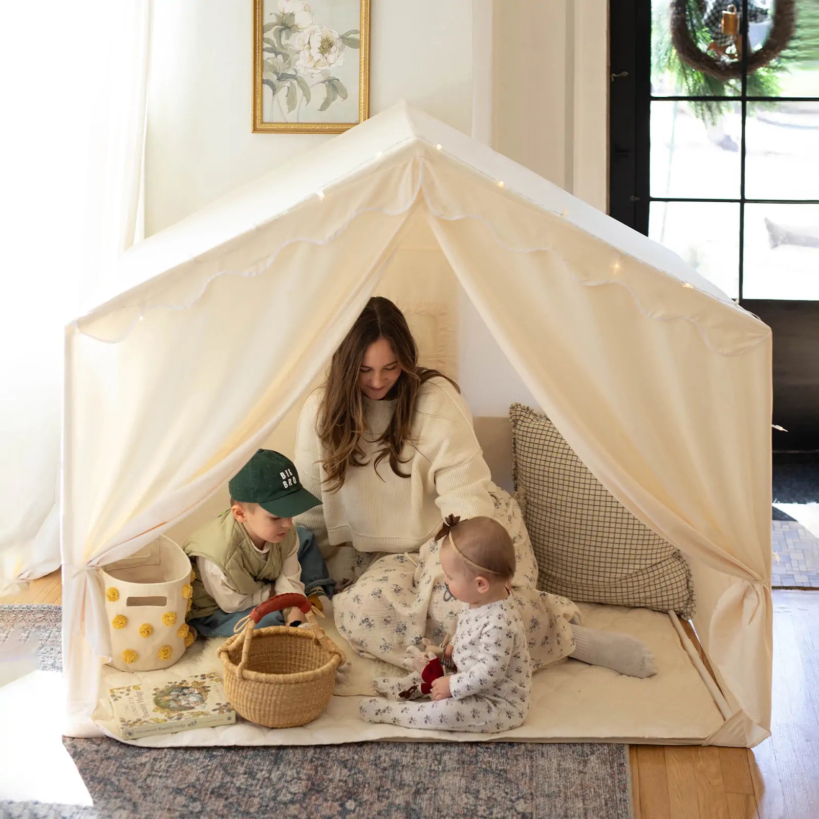 Tiny Land® Kids Tent – Large Cozy Tent with Star Lights
