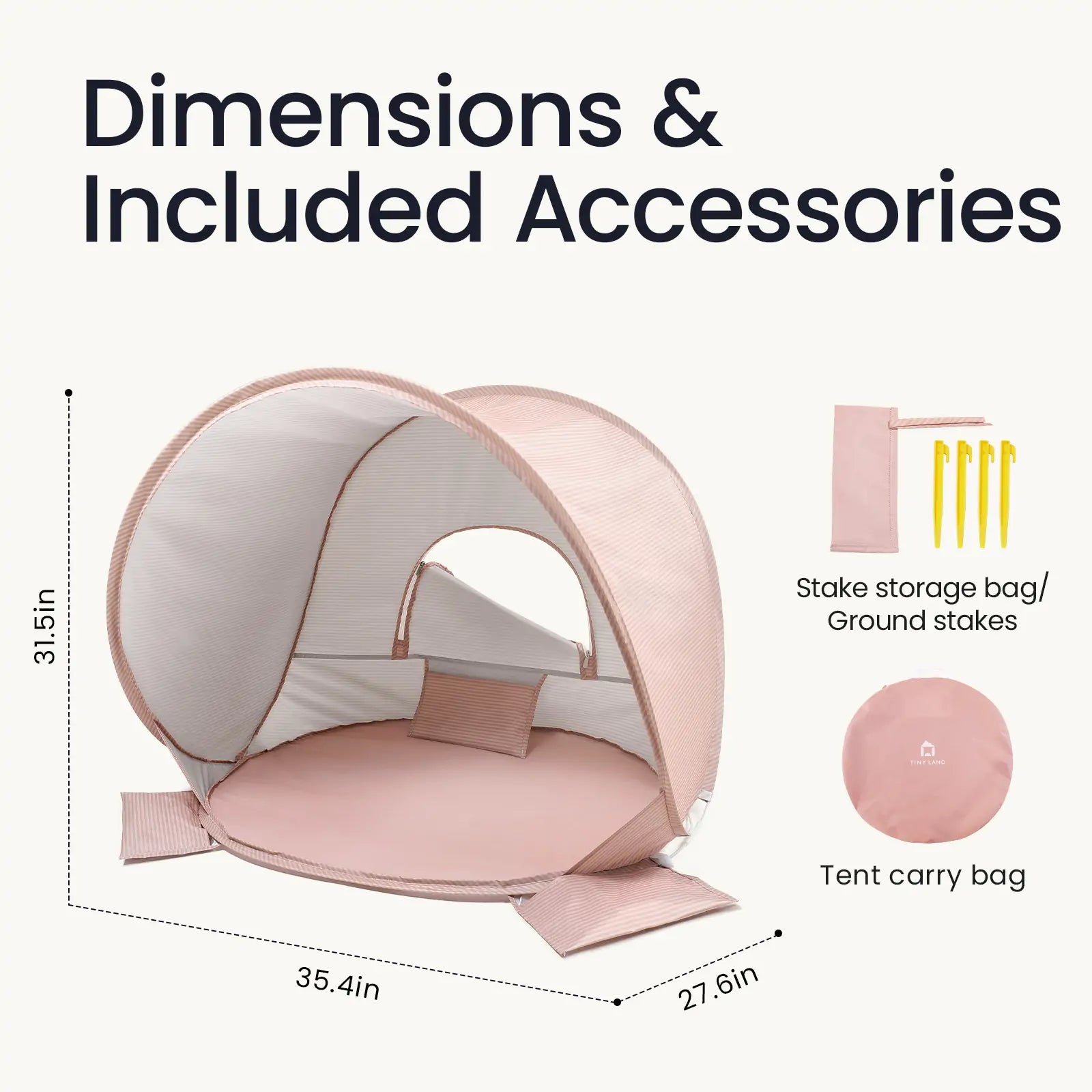 Tiny Land® Baby Beach Tent – Play Tent for Outdoor Fun