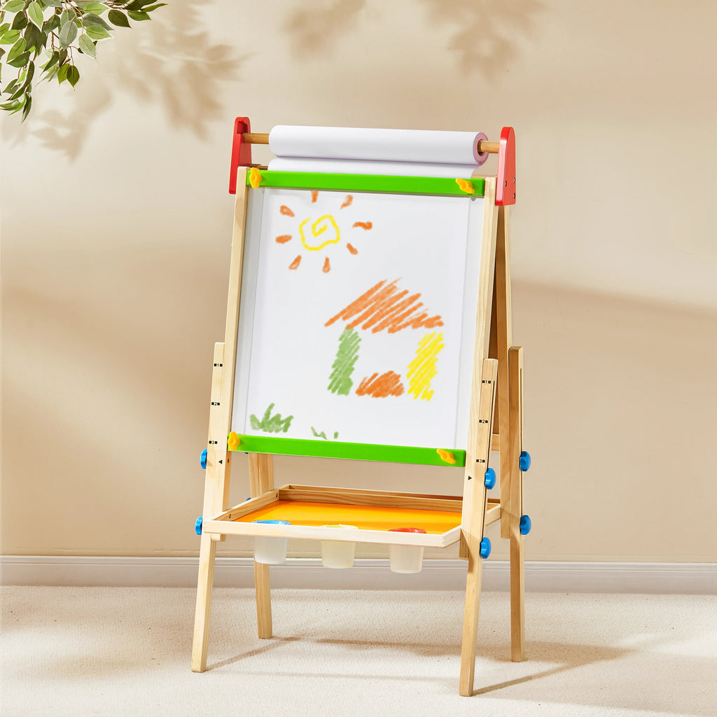 Vibrant Imaginative Retreat Set — Colorful Easel + Kids Teepee