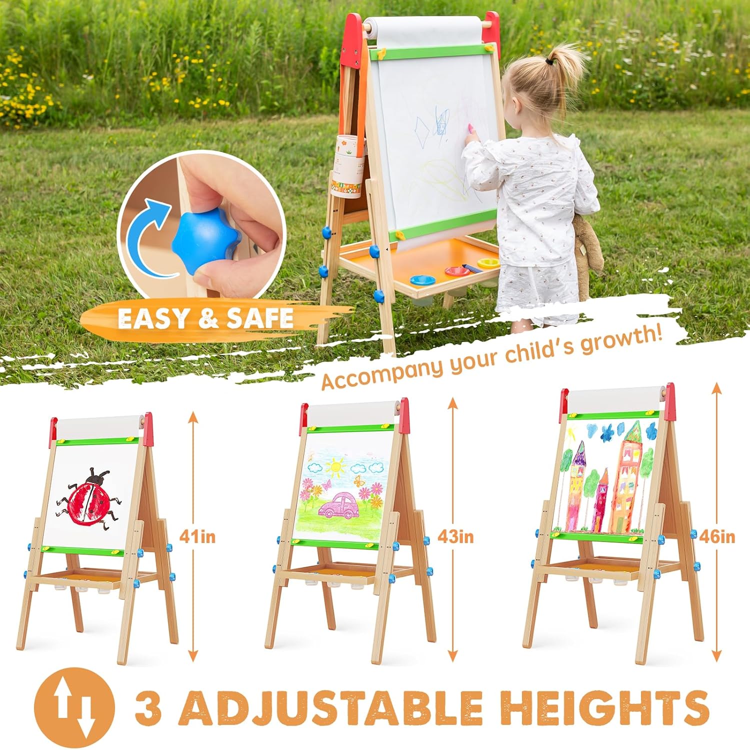 Vibrant Imaginative Retreat Set — Colorful Easel + Kids Teepee