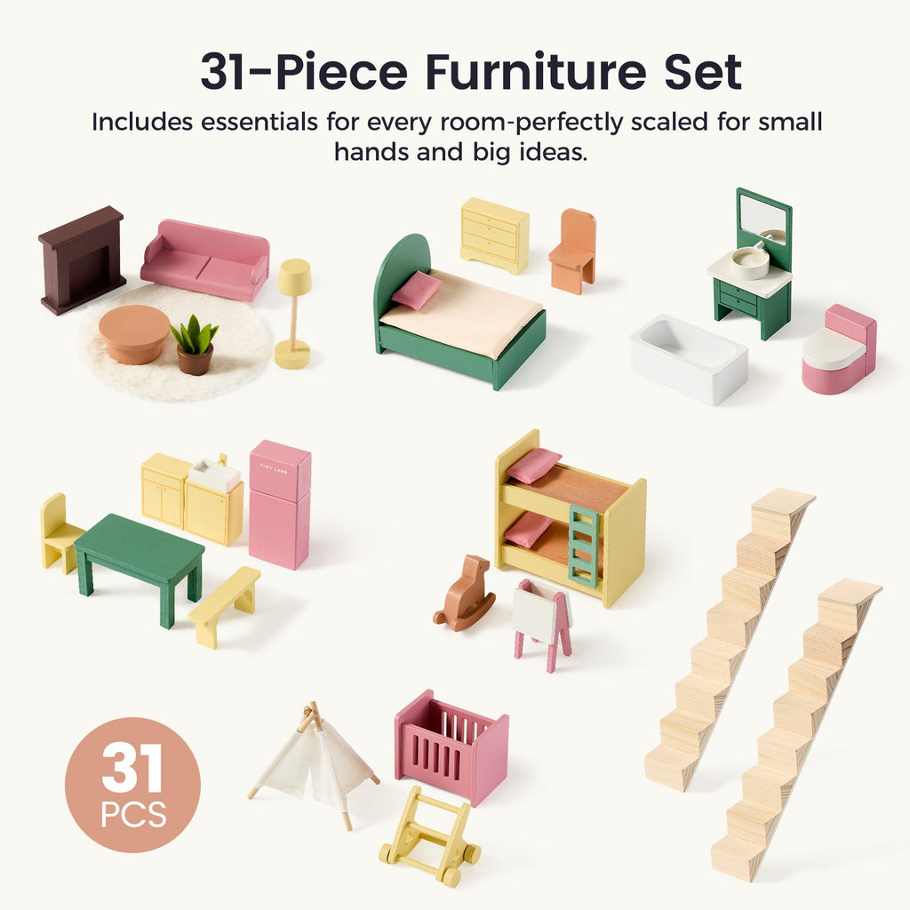 Tiny Land® Sweetwood Dollhouse without Dolls