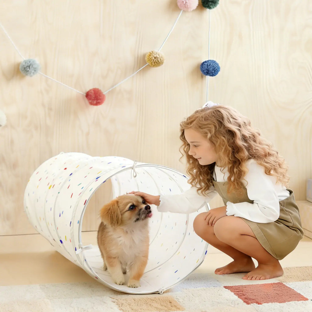 Tiny Land® Adventure Play Tunnel - Colorful Polka Dots