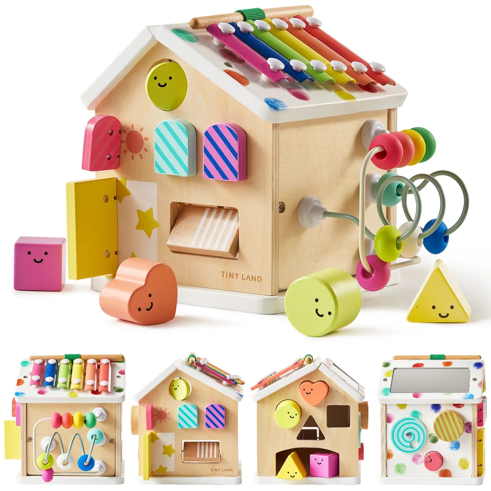 Rainbow Baby Walker & Activity Cube Developmental Playset